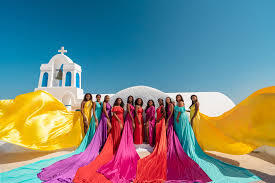 Santorini Dress Photoshoot. Various ...